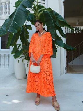 Tela Luxury Mercantile orange caftan